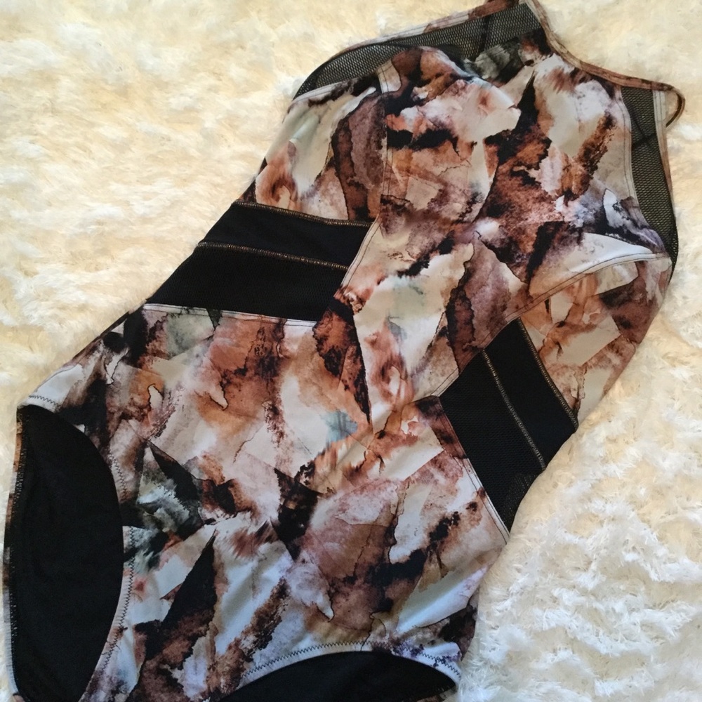 Gottex high neck t-back swimsuit size 10